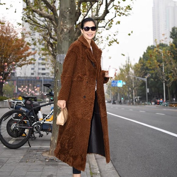 AmandaX 100% Turkish Imported 'Icelandic Wrap' Sheepskin Fur Outerwear S - Picture 10 of 16